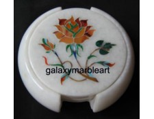 Inlaid marble coaster set 3.5" Cs-43